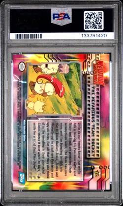 1999 TOPPS POKEMON THE MOVIE EDT THE NEFARIOUS TEAM ROCKET MOVIE EDITION PSA 8 - Image 2