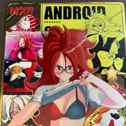 WES - Goddess Story Gold METAL Card - Serial Number #001/100! Android 21 Anime - Image 3