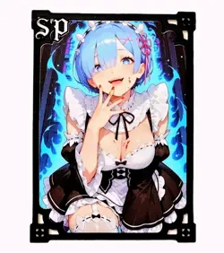 Waifu Anime Cards TCG | Rem - Re:Zero [ METAL CARD ] limited edition ~ Goddess - Image 2