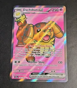 Dachsbun EX 160/142 Holo Ultra Rare S&V Stellar Crown Pokemon Card - Image 1