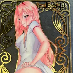 Goddess Story Gold METAL Card - Serial Number #119/200! Power Chainsaw *READ* - Image 2