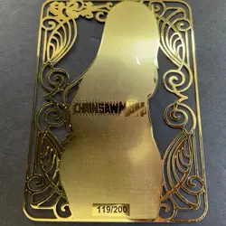 Goddess Story Gold METAL Card - Serial Number #119/200! Power Chainsaw *READ* - Image 4