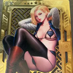 Goddess Story Gold METAL Card - Serial Number #108/200! Android 18 *READ* - Image 2