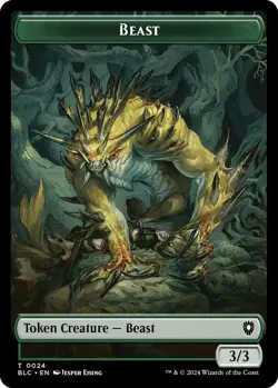 MTG Bloomburrow Commander - Hamster 1/1 & Beast 3/3 [Token] - Image 2