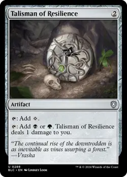 MTG Bloomburrow Commander - Talisman of Resilience - Image 1