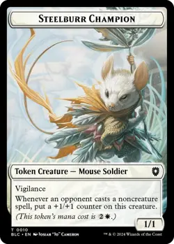 MTG Bloomburrow Commander - Steelburr Champion 1/1 & Squid 1/1 [Token] - Image 1