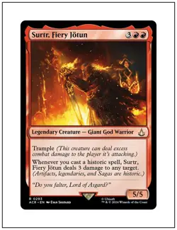 1x Surtr, Fiery Jotun, Magic the Gathering MTG NM - Image 1