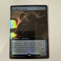 1x MTG Displacer Kitten (Extended Art, Foil) - (CLB) #560 - Magic the Gathering - Image 1