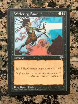 MTG Withering Boon x1 Mirage NM, Magic the Gathering - Image 1