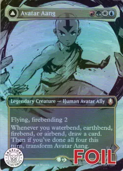 MTG Avatar Aang (Borderless) (308) | NM Foil | Avatar: The Last Airbender {TLA} - Image 1