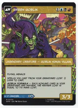 MTG Norman Osborn Green Goblin Borderless MTG Spiderman Magic Card 0220 - Image 2
