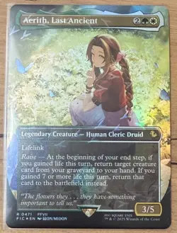 MTG Magic Final Fantasy - AERITH LAST ANCIENT - 0471 Chocobo Track Foil Promo - Image 1