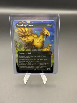 Traveling Chocobo (Borderless) (Chocobo Track Foil) MTG Magic Final Fantasy - Image 1
