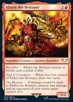 1x Kharn the Betrayer NM-Mint, English Commander: Universes Beyond: Warhammer 40 - Image 1