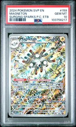 Magneton Pokemon Center Pokemon TCG #159 Surging Sparks PSA 10 - Image 1