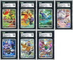 Pokemon CGC 10*7 GEM MINT Flapple & Flareon Holo Set 2024 CSGC S.Chinese - Image 1