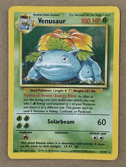 1999 Venusaur 015/102 Base Set Holo TCG Pokemon RARE [MP] Minus🔥🔥🔥 - Image 1