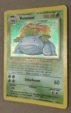 1999 Venusaur 015/102 Base Set Holo TCG Pokemon RARE [MP] Minus🔥🔥🔥 - Image 2
