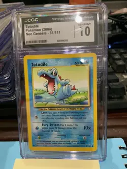 Pokemon Neo Genesis 1st Edition - Totodile 81/111 CGC Graded 10 CGC PSA - Image 1
