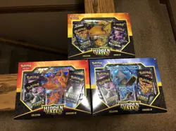 Pokemon Hidden Fates Charizard Gyarados Raichu GX Collection Box Lot New Sealed - Image 1