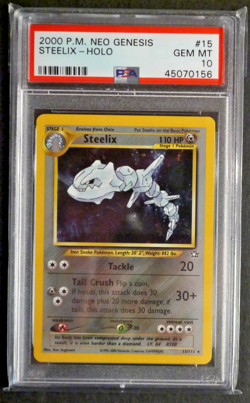 Steelix Neo Genesis 15/111 Holo Pokemon Card 2000 PSA 10 GEM MINT POP 75 - Image 1