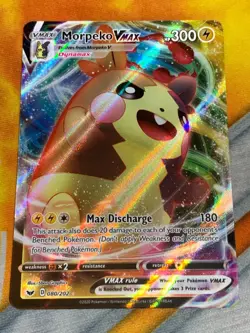 C1041 POKEMON TCG MORPEKO VMAX NM CARD HOLO #080 SWORD SHIELD RARE - Image 1