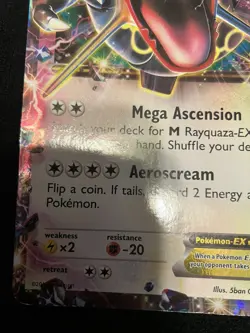 Pokemon TCG Rayquaza EX Shiny Black Star Promo Card XY69 HP - Image 4