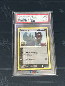 PSA 9 2006 POKEMON EX HOLON PHANTOMS #80 POOCHYENA-REV.FOIL HOLON PHANTOMS - Image 1