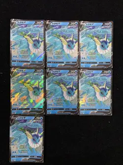 2024 Pokemon TCG S-Chinese Nine Colors Gathering Vaporeon 026/132 RRR Lot*7 yo8 - Image 1