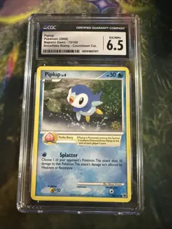 CGC 6.5 Pokemon Piplup Countdown Calendar Promo Snowflake 72/100 Card - Image 1