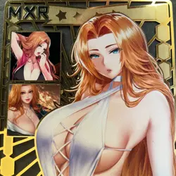 WES - Goddess Story Gold METAL Card - Serial Number #20/ 200! Anime Girl Bikini - Image 2