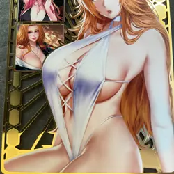 WES - Goddess Story Gold METAL Card - Serial Number #20/ 200! Anime Girl Bikini - Image 3