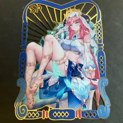 WES - Goddess Story Gold METAL Card - Serial Number #110/200! Anime Girl - Image 1