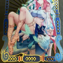 WES - Goddess Story Gold METAL Card - Serial Number #110/200! Anime Girl - Image 3