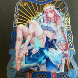 WES - Goddess Story Gold METAL Card - Serial Number #110/200! Anime Girl - Image 4
