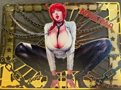 WES - Goddess Story Gold METAL Card - Serial Number #122/200! Makima Chainsaw - Image 1