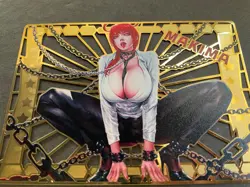 WES - Goddess Story Gold METAL Card - Serial Number #122/200! Makima Chainsaw - Image 2