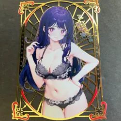 WES - Goddess Story Gold METAL Card - Random Serial Number #/200! Hoshino Bikini - Image 1
