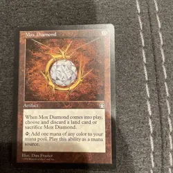 Mox Diamond Rare Artifact Magic the Gathering Stronghold Series - Image 1