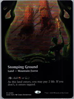 Stomping Ground (Borderless) (R) Foil #283 Edge of Eternities MTG NM - Image 1