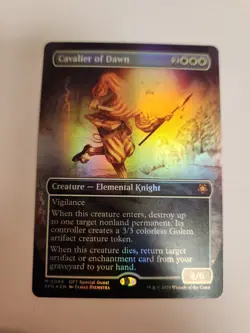 MTG Cavalier of Dawn (SPG) Special Guests Borderless Foil Mythic 84 - Image 1