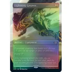 Foil Lightning Greaves (borderless) M/NM Magic: The Gathering MTG Double Masters - Image 1