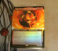Avatar Roku, Firebender Extended Art FOIL Avatar: The Last Airbender MTG MINT - Image 1