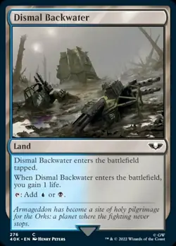 MTG-4x-Near Mint, English-Dismal Backwater-Commander: Warhammer 40,000 - Image 1