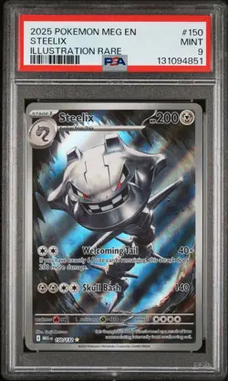 2025 Pokemon MEG EN-Mega Evolutions #150 STEELIX ILLUSTRATION PSA 9 - 131094851 - Image 1