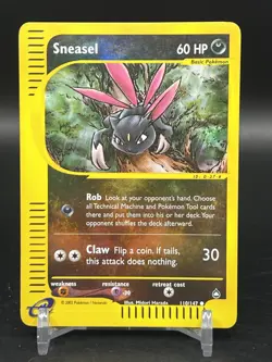 Sneasel 110/147 Aquapolis Reverse Holo Pokemon TCG E Reader WOTC LP - Image 1