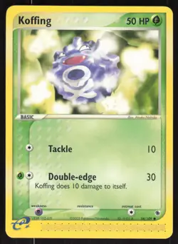 Pokemon TCG Ruby and Sapphire #54/109 Koffing LP - Image 1