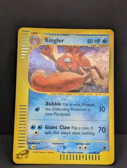 Kingler 015/165 Expedition Base Set Holo Rare Pokemon TCG Nintendo e-reader LP - Image 3