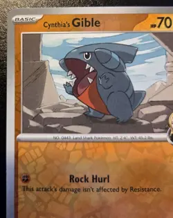 Cynthia's Gible 102/182 Reverse Holo Common Destined Rivals Pokemon TCG - Image 2