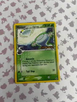Pokemon Stamped (Reverse) Holo Wooper- EX Dragon Frontiers- 71/101- NM/LP - Image 1